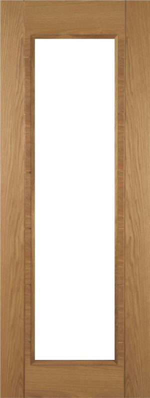 Internal Oak 910 Door Prefinished with Clear Flat Glass
