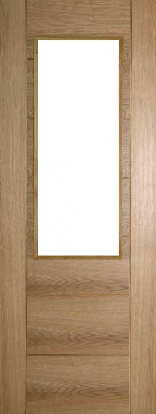 Internal Oak 991 Door Prefinished with Clear Flat Glass