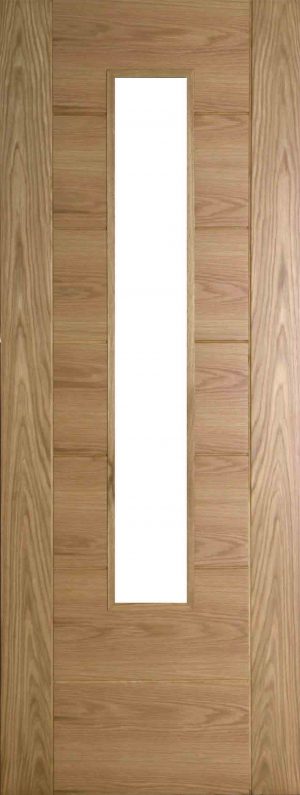 Internal Oak 993 Door Prefinished with Clear Flat Glass