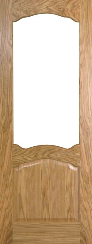 Internal Oak Adriatic Door Prefinished with Clear Flat Glass