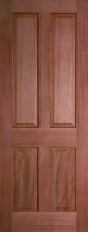 Internal Hardwood Colonial 4 Panel Door Unfinished