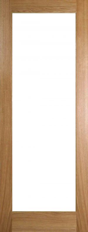 Internal Oak Pattern 10 Door Prefinished with Clear Flat Glass