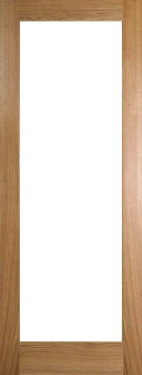 Internal Oak Pattern 10 Door Prefinished with Clear Flat Glass