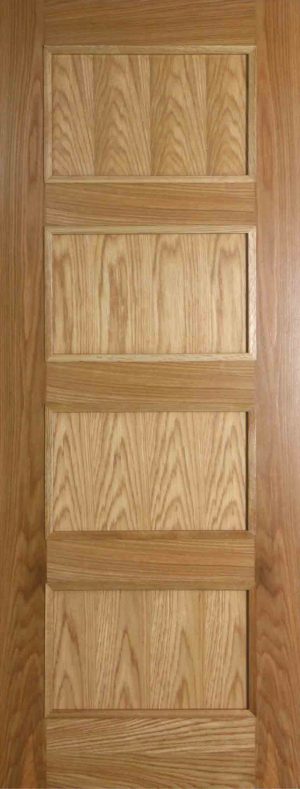 Internal Oak Shaker 4 Panel Door Prefinished