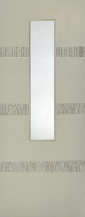 Internal White Moulded Smooth Aurora 1 Light Door Primed with Clear Flat Glass