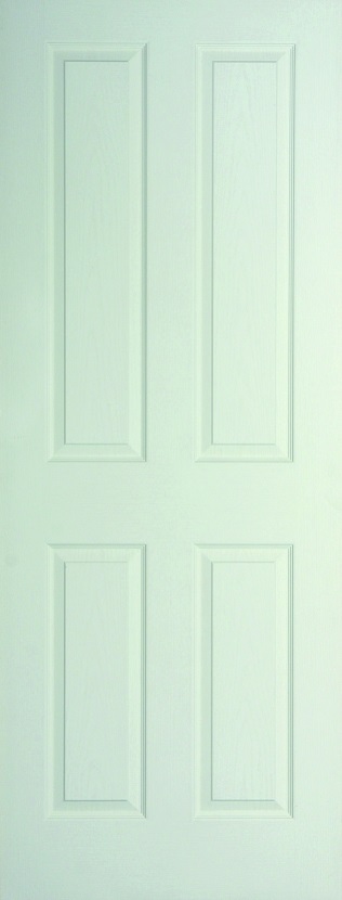 Internal White Moulded Woodgrain Canterbury FD30 Fire Door Primed