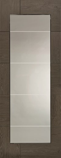 Internal Silver Oak Chelsea Full Light Door Prefinished with Crystal Cut Glass