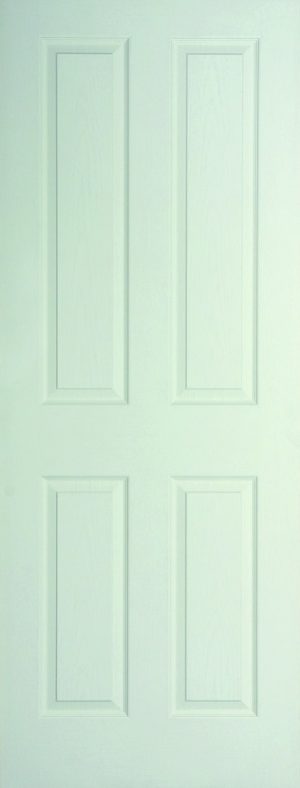 Internal White Moulded Woodgrain Canterbury FD60 Fire Door Primed