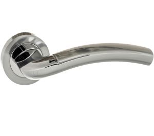 Turriff Handle Set Satin/Polished Chrome