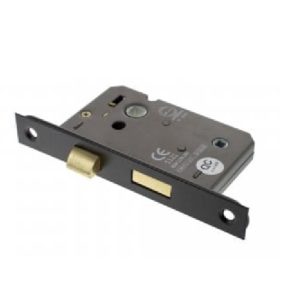 black bathroom door lock