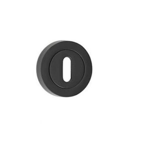 black door key escutcheon