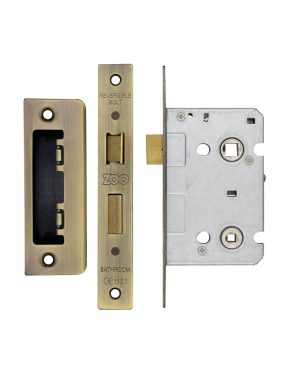 Bathroom Lock 65mm Antique Brass