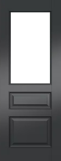 Internal Black Elegance Glazed Door Prefinished