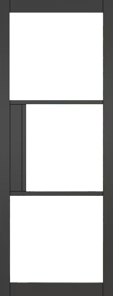 Internal Black Eros Frosted Glazed Door Primed